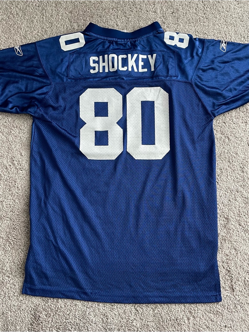 Reebok Jeremy Shockey New York Giants On Field Youth XL Jersey NFL Blue
